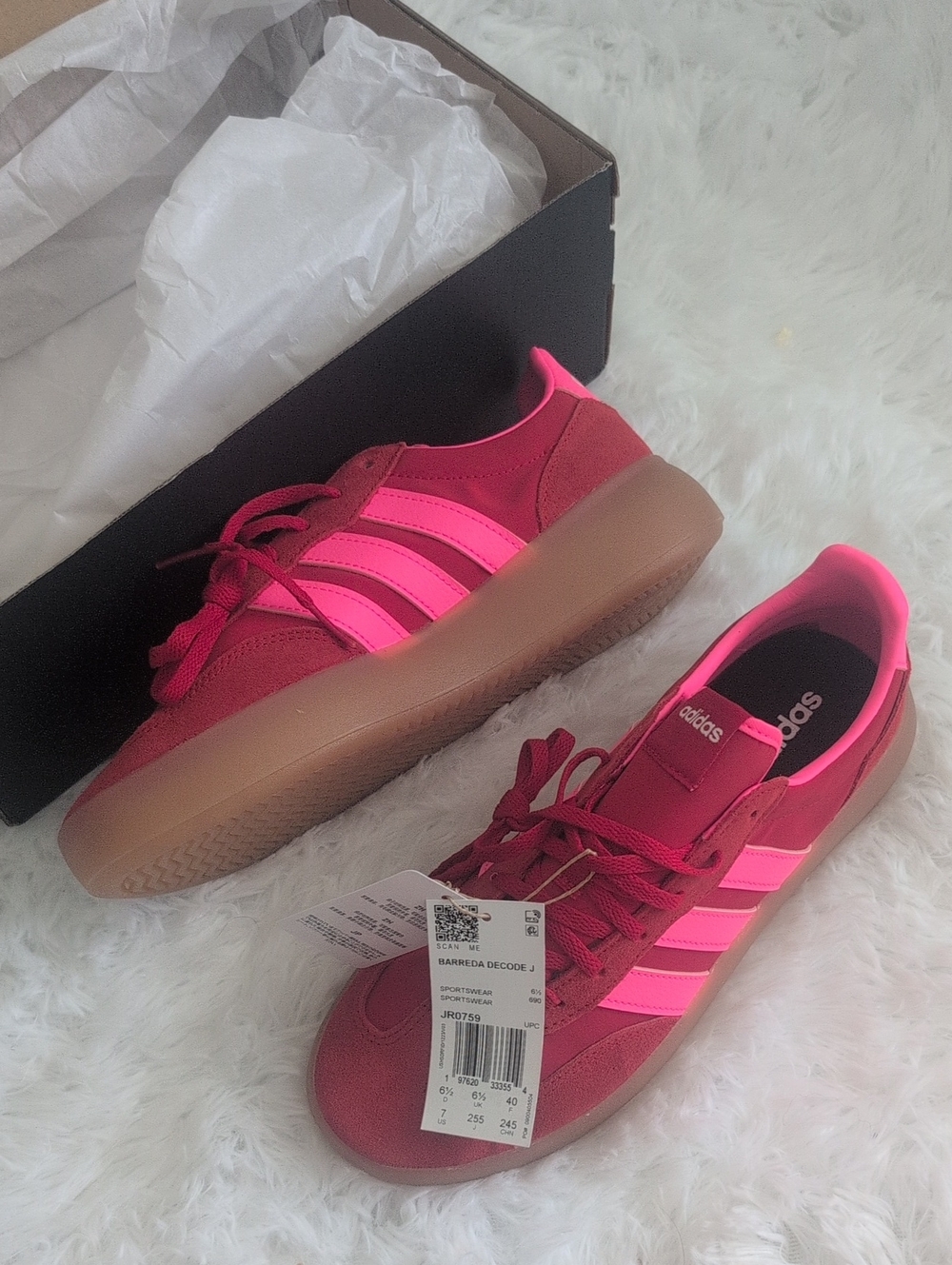 adidas Women's Pink Suede Low-Top Sneakers